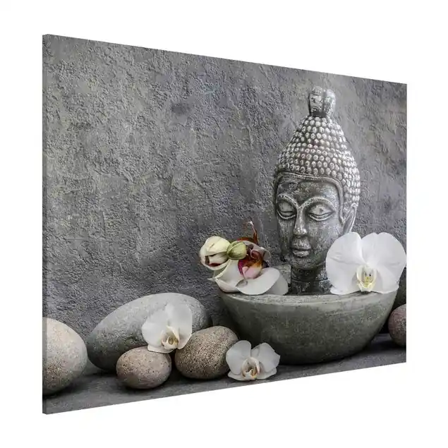 Zen Buddha, Orchideen und Steine Magnettafel Neuheit