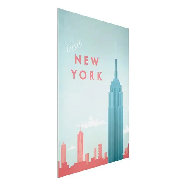 Wochenendangebot Reiseposter - New York                               Alu-Dibond Bild - Hochformat 2:3