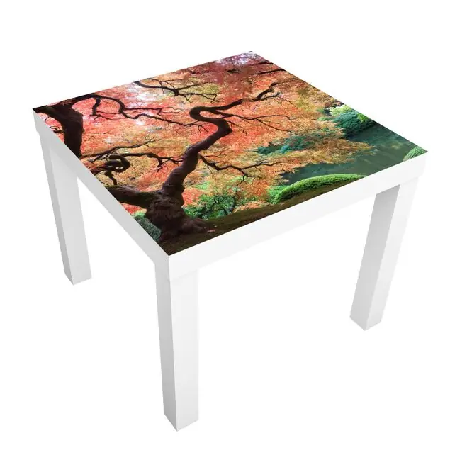Sofort Bestellen Japanischer Garten Möbelfolie für IKEA Lack Tisch 55 x 55 cm