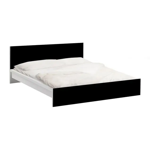 Colour Black Möbelfolie für IKEA Malm Bett 180 cm Breite Meistverkauft