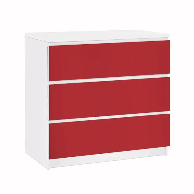 Wochenendangebot Colour Carmin Möbelfolie für IKEA Malm Kommode 3 Schubladen