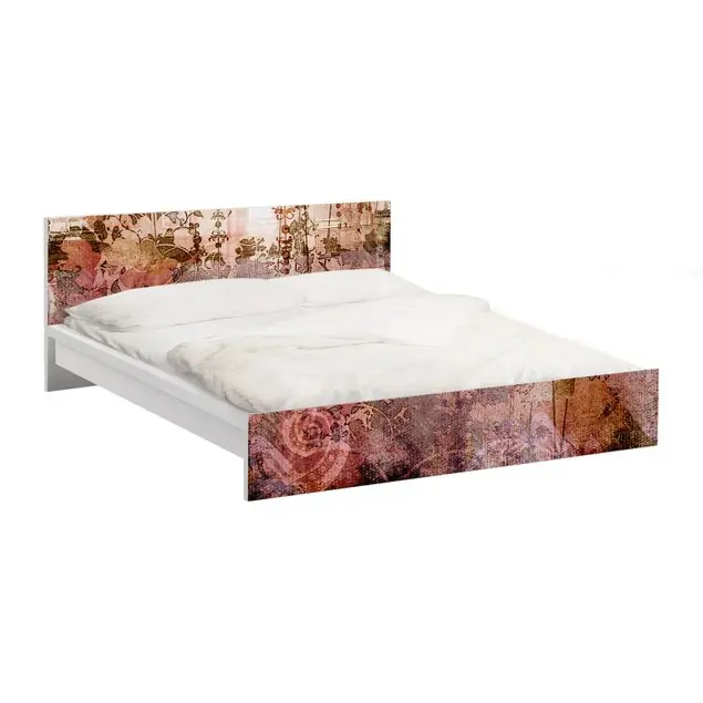 Zertifiziert Old Grunge                               Möbelfolie für IKEA Malm Bett 180 cm Breite