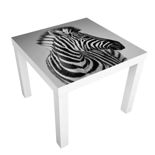 Zebra Baby Portrait II Möbelfolie für IKEA Lack Tisch 55 x 55 cm Kostenloser Versand