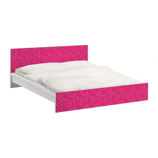 Herz Musterdesign Möbelfolie für IKEA Malm Bett 140 cm Breite Angebot