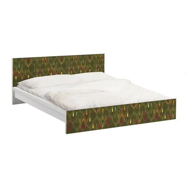 Pfauenaugen Möbelfolie für IKEA Malm Bett 180 cm Breite Top-Angebot