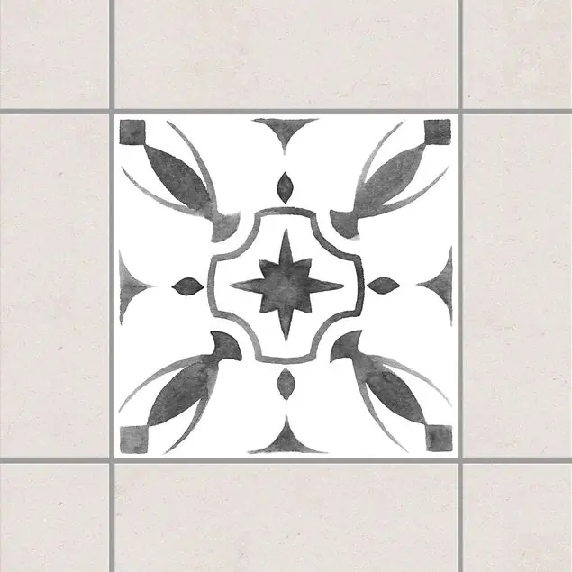 Beliebt Muster Grau Weiß Serie No.1 Fliesenaufkleber