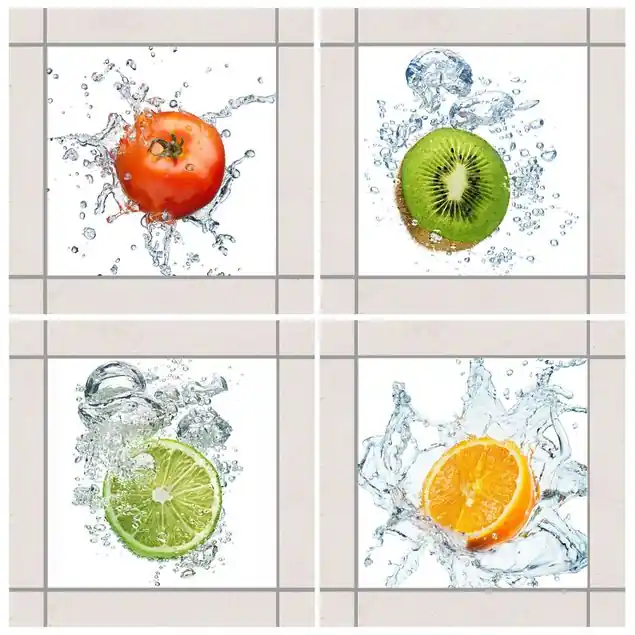 Bestseller Frische Früchte Set Fliesenaufkleber