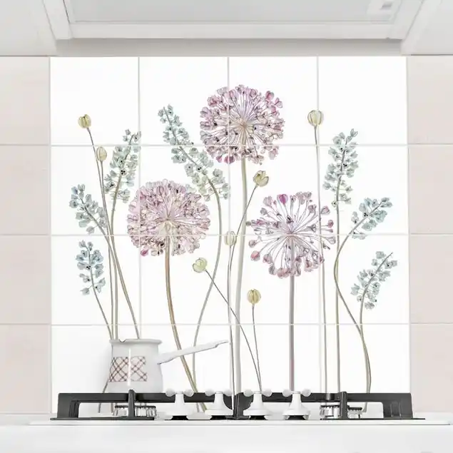 Wochenendangebot Allium Illustration Fliesenbild - Quadrat