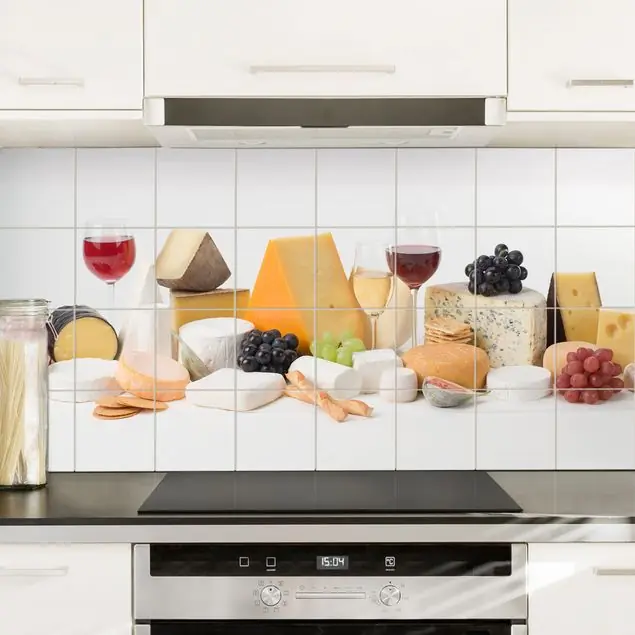 Zertifiziert Käse-Variationen                               Fliesenbild - Querformat