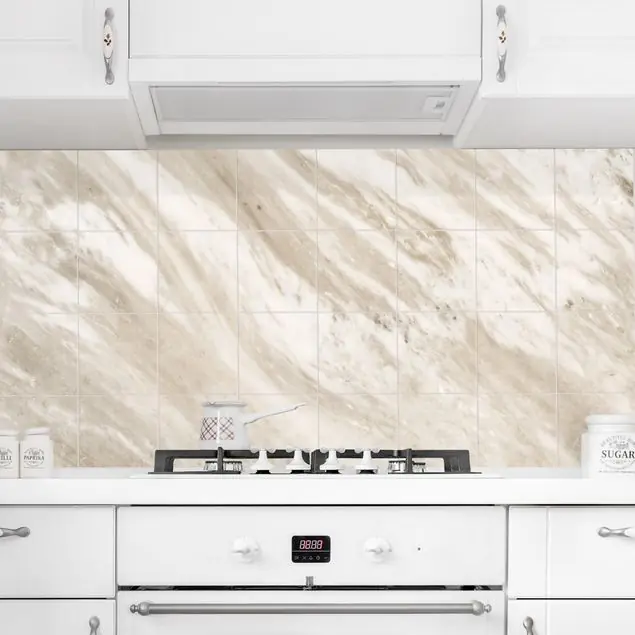 Schneller Versand Palissandro Marmor Beige Fliesenbild - Querformat