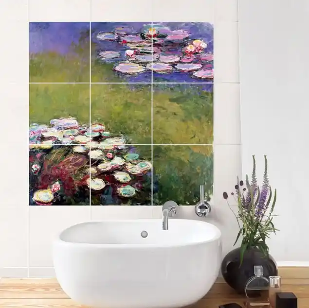 Claude Monet - Seerosen Fliesenbild - Quadrat Top-Preis